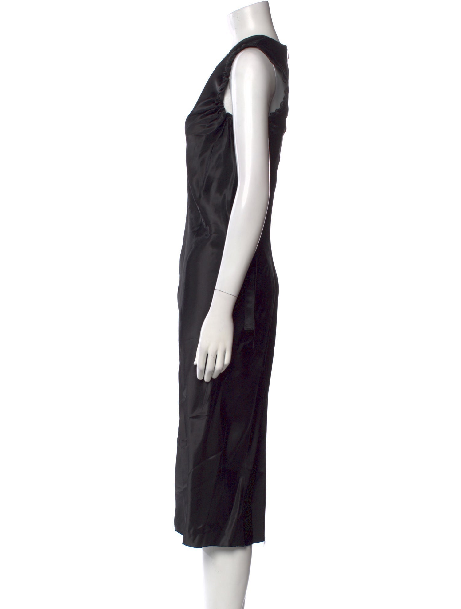 Helmut Lang Crew Neck Midi Length Dress