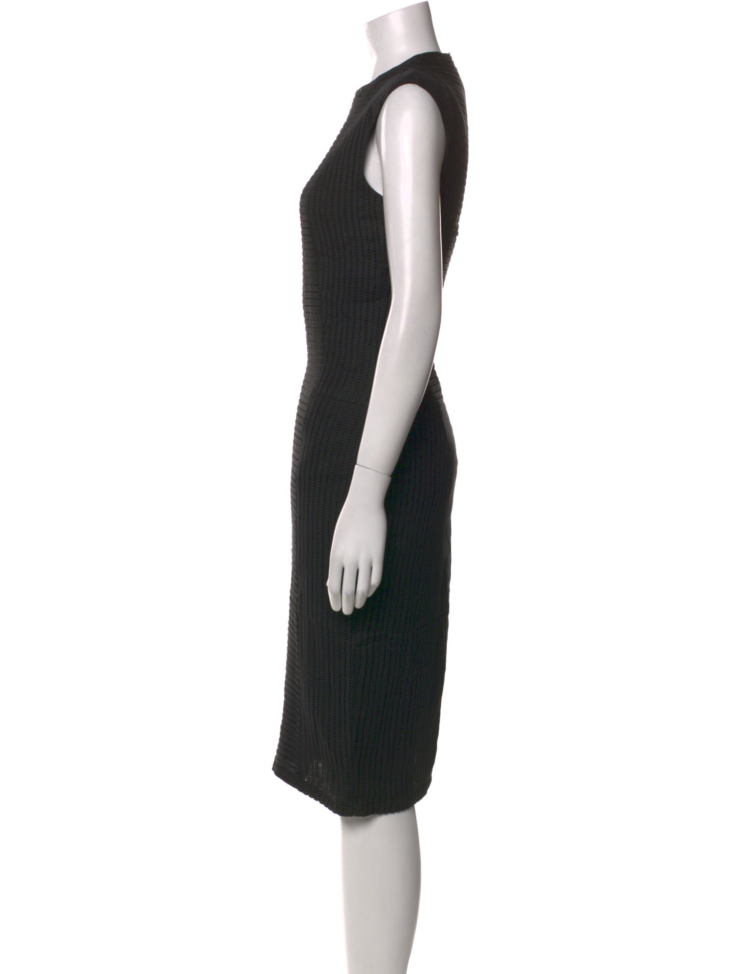 Helmut Lang Crew Neck Midi Length Dress