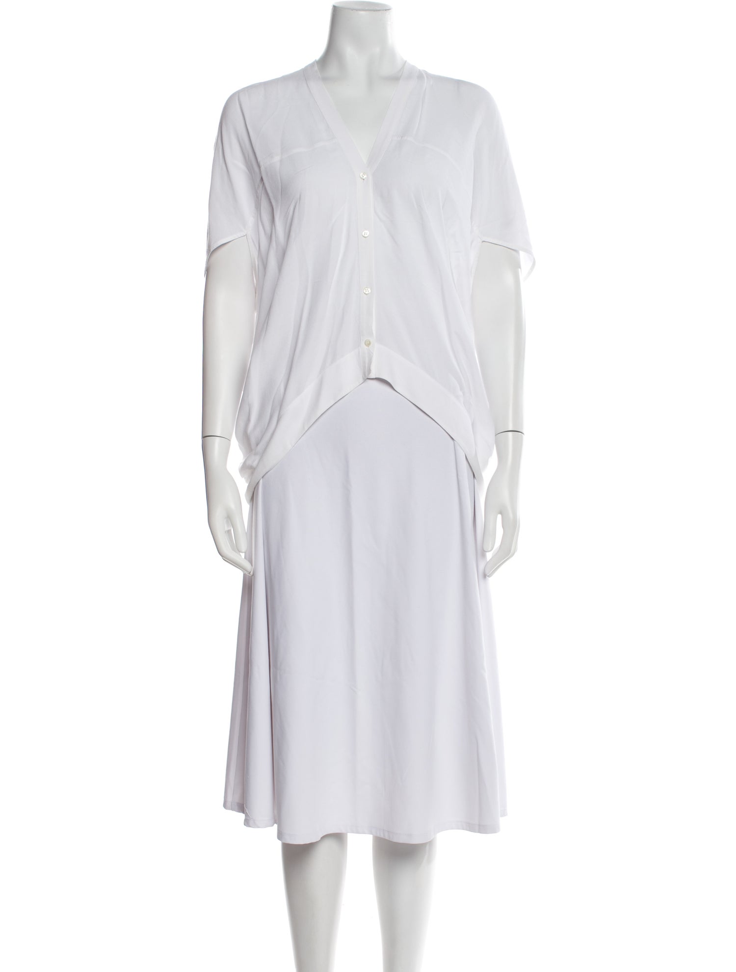 Helmut Lang V-Neck Short Sleeve Tunic