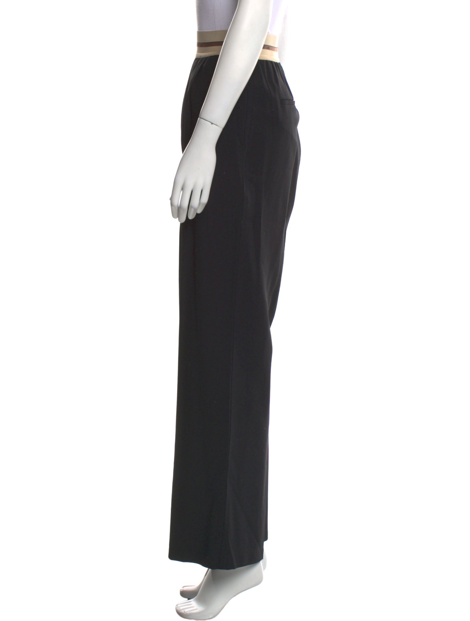 Helmut Lang Virgin Wool Wide Leg Pants