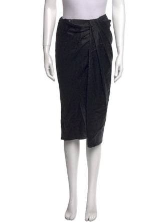 Helmut Lang Silk Knee-Length Skirt