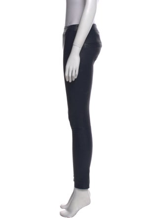 Helmut Lang Lamb Leather Skinny Leg Pants