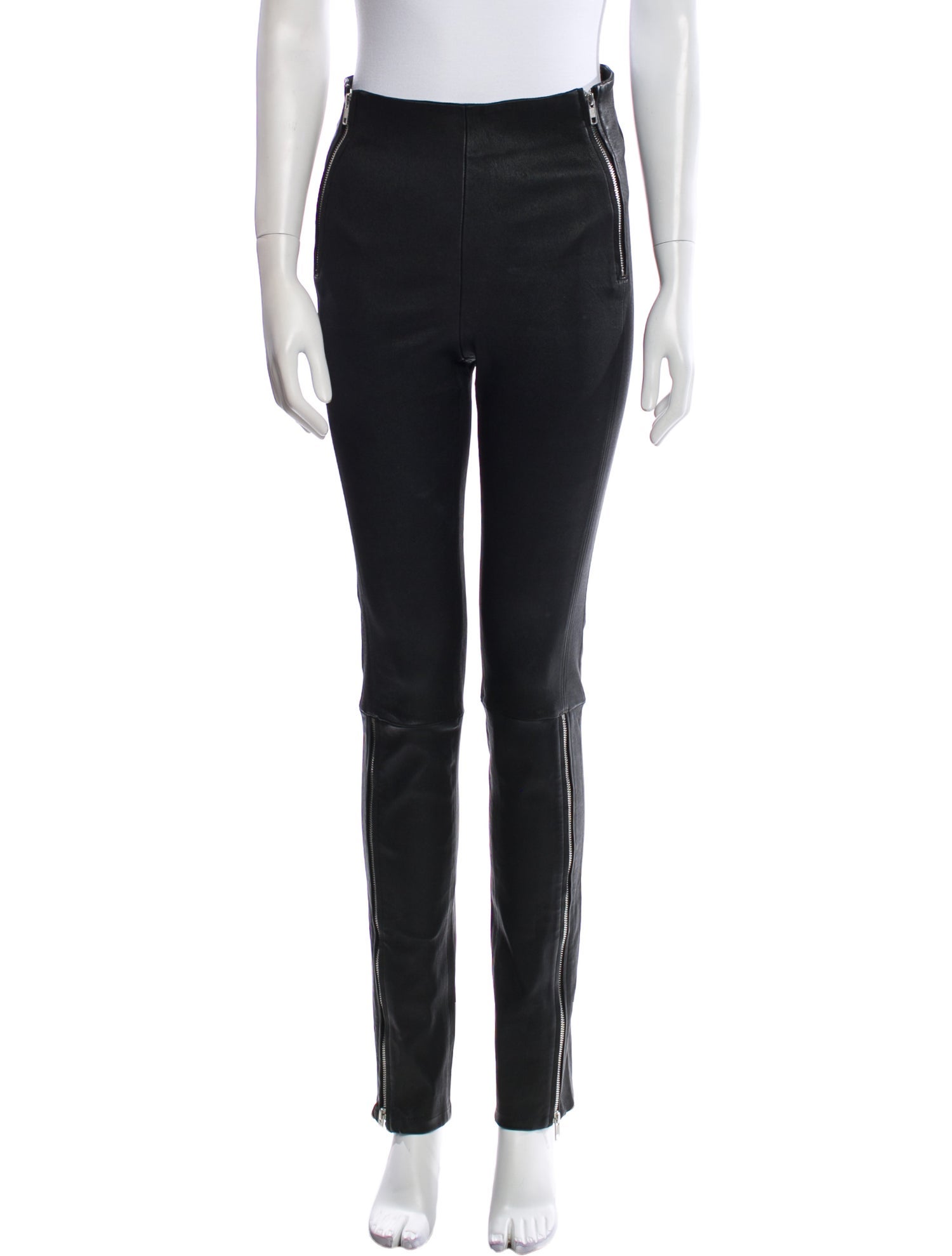 Helmut Lang Leather Skinny Leg Pants