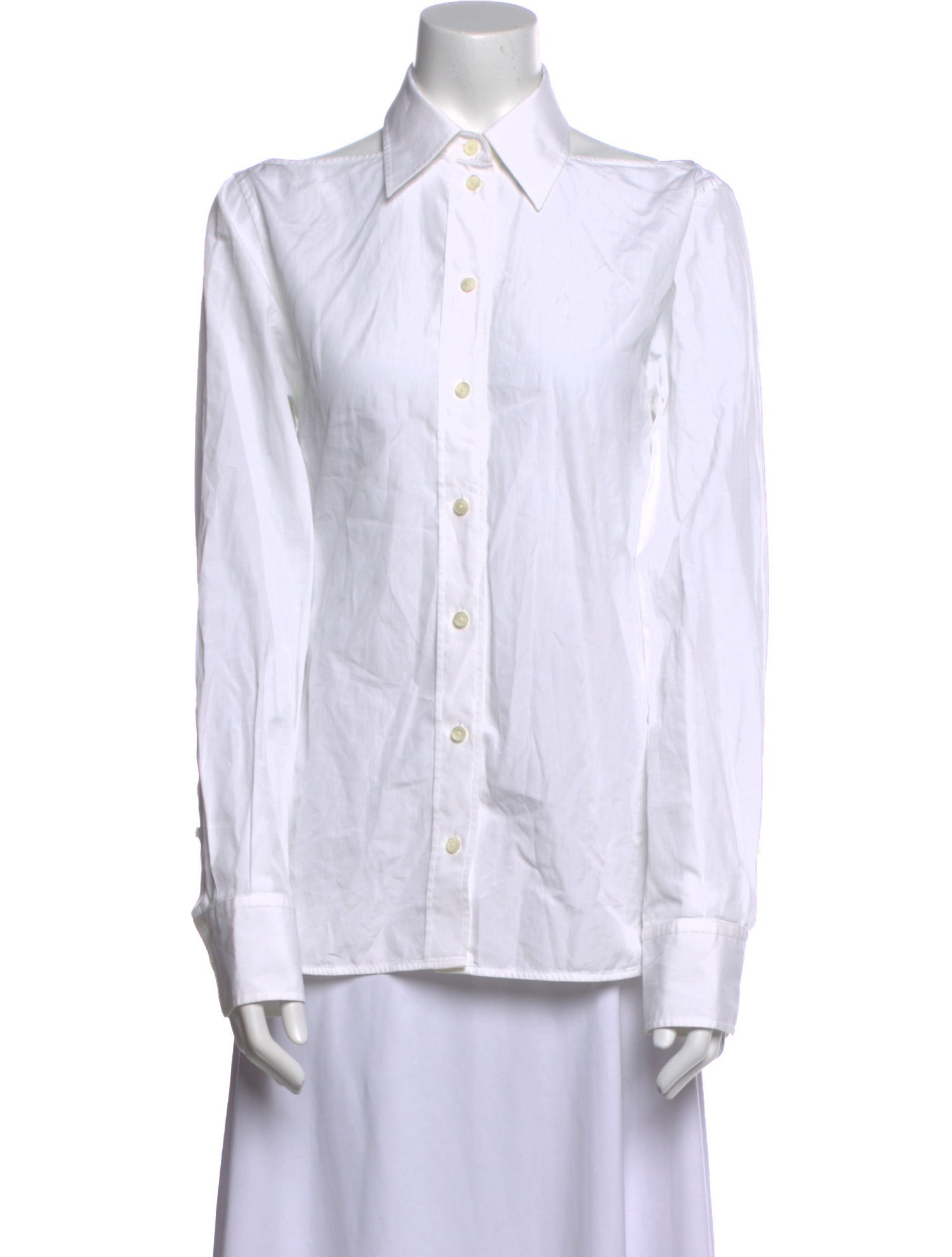 Helmut Lang Long Sleeve Button-Up Top
