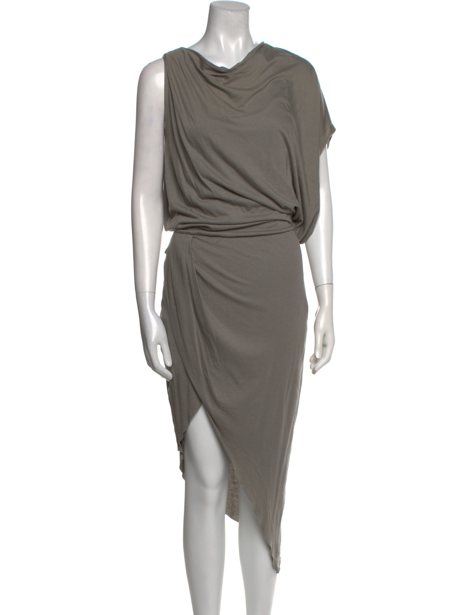 Helmut Lang Cowl Neck Midi Length Dress