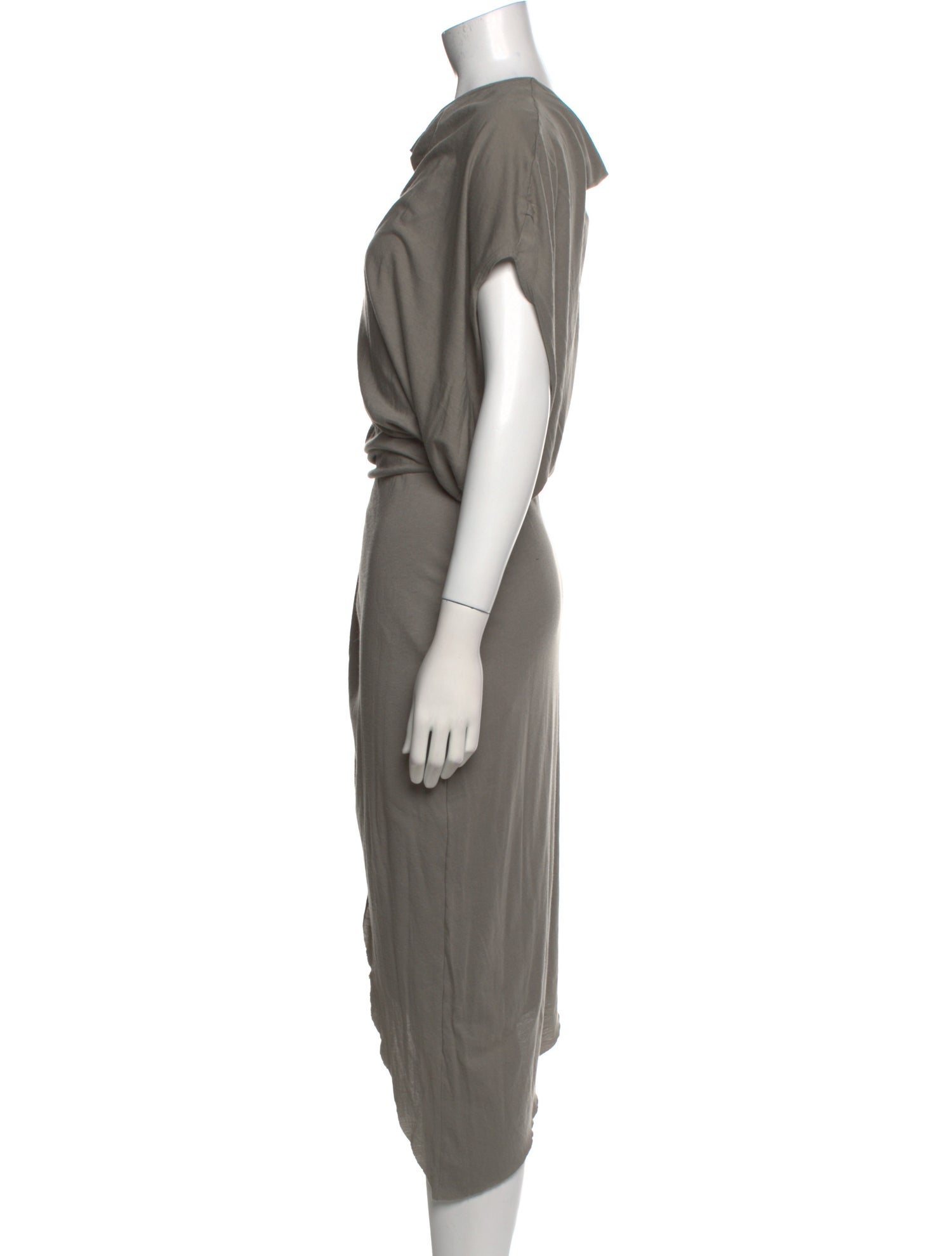 Helmut Lang Cowl Neck Midi Length Dress