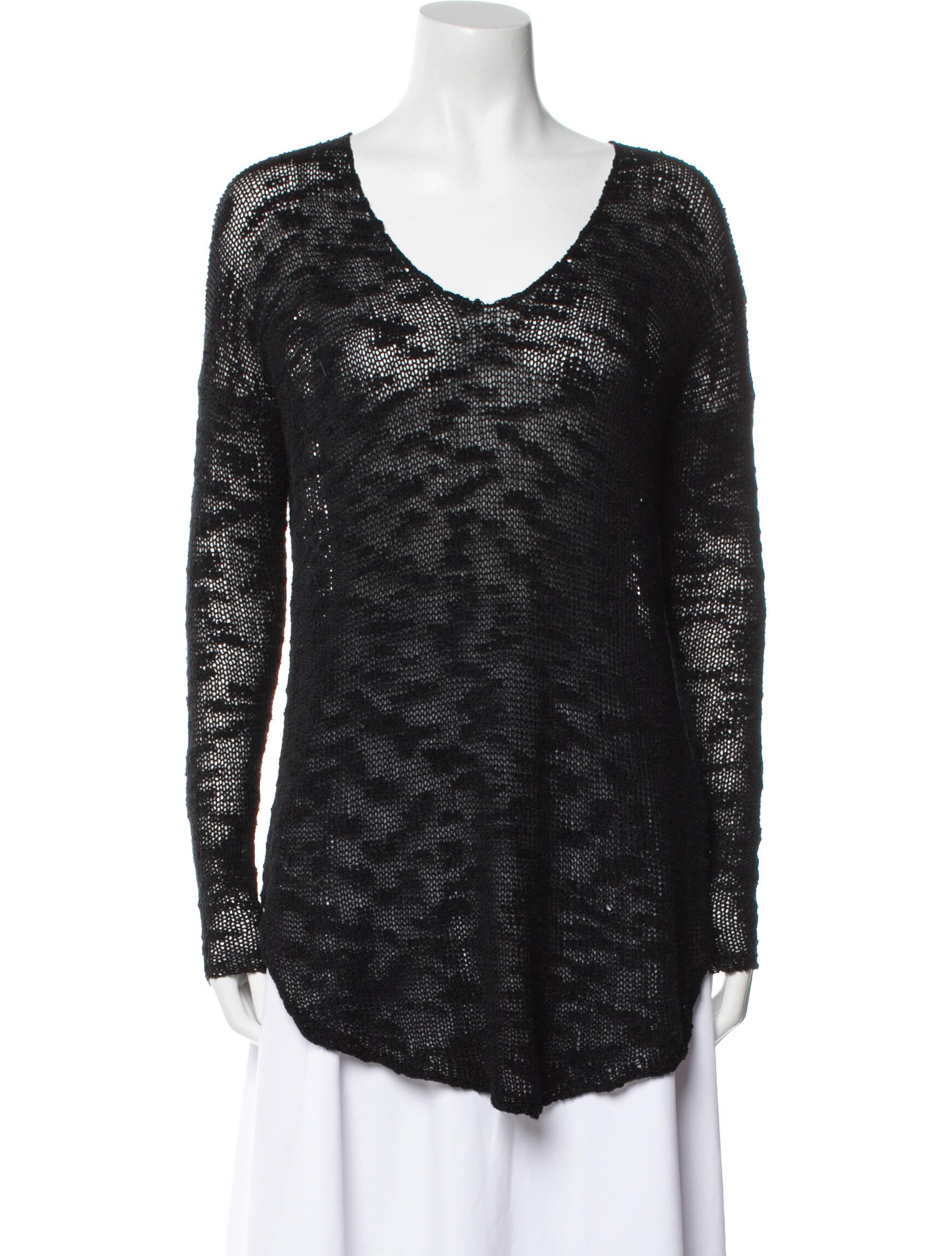 Helmut Lang Silk Scoop Neck Sweater
