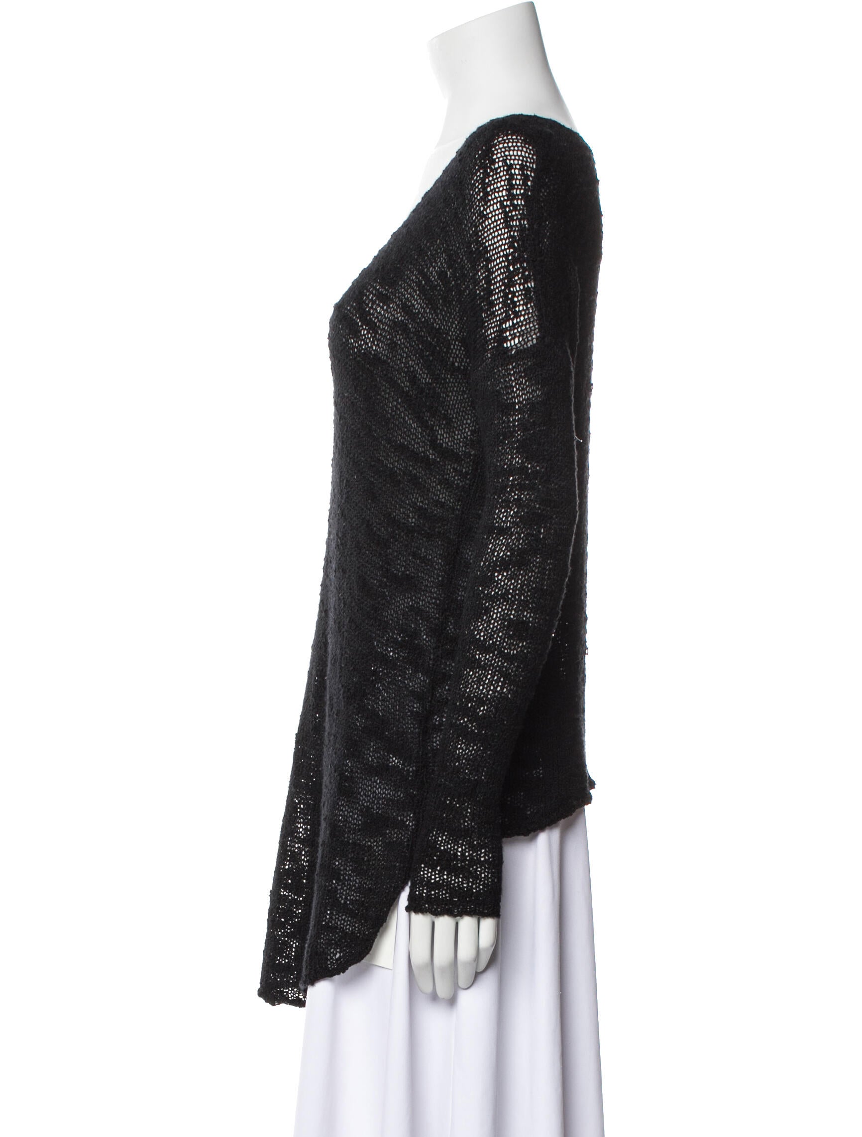 Helmut Lang Silk Scoop Neck Sweater