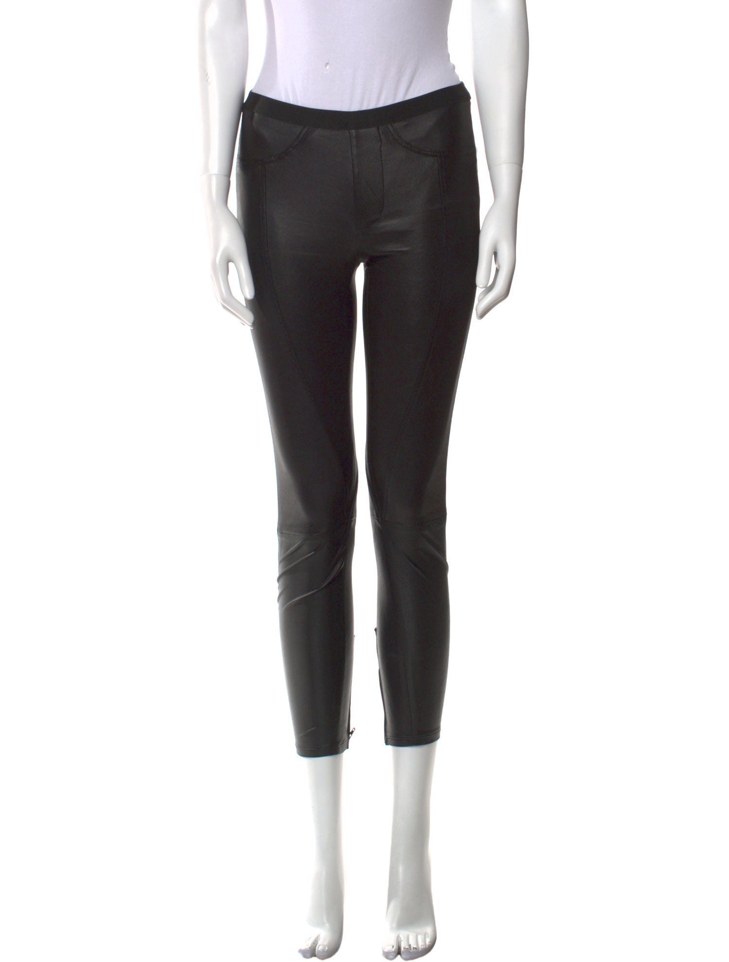 Helmut Lang Lamb Leather Skinny Leg Pants