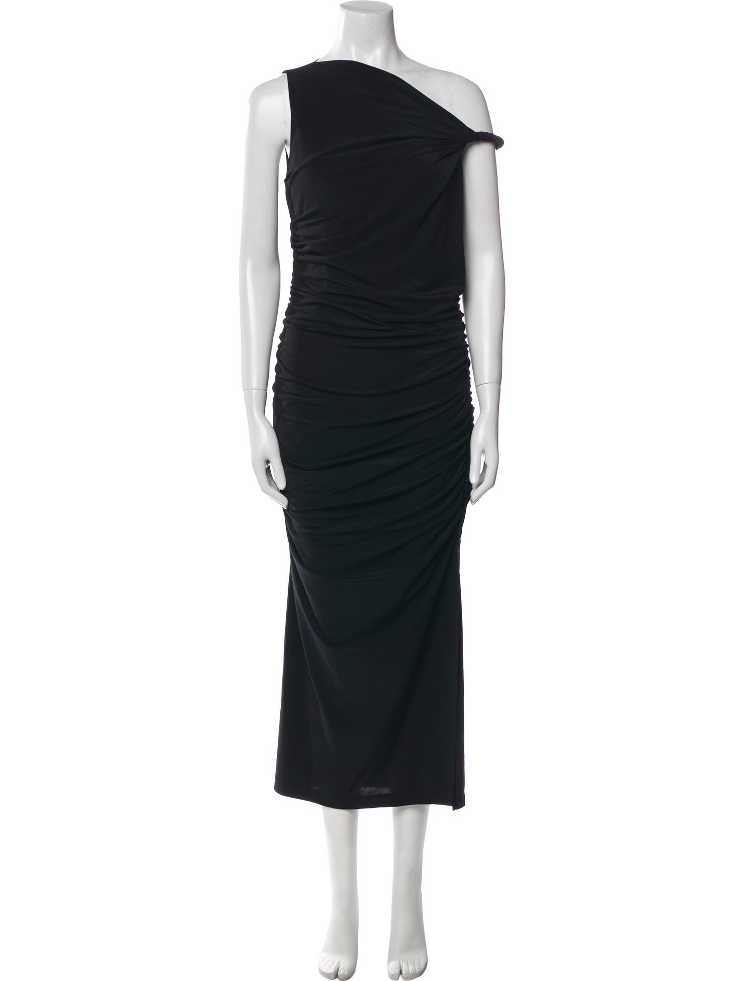 Helmut Lang One-Shoulder Midi Length Dress