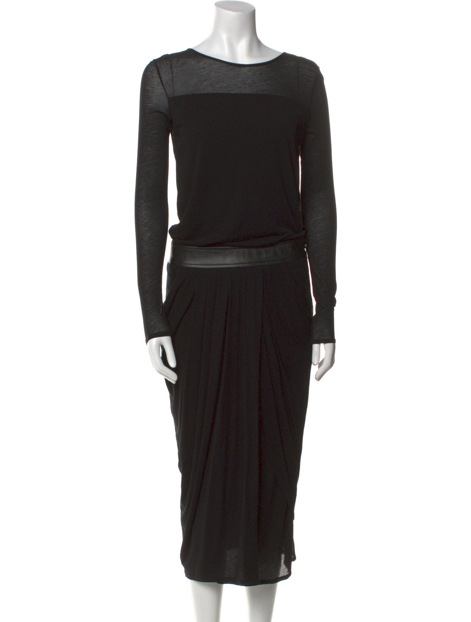 Helmut Lang Bateau Neckline Long Dress