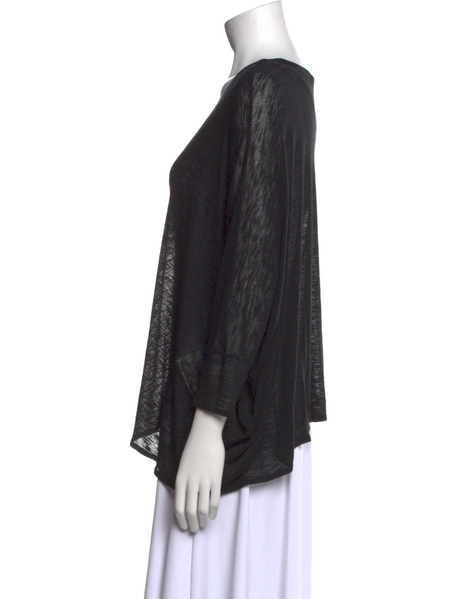 Helmut Lang V-Neck Three-Quarter Sleeve Top