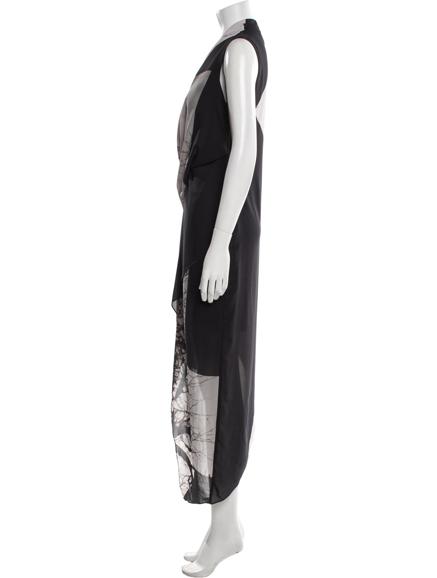 Helmut Lang Printed Midi Length Dress