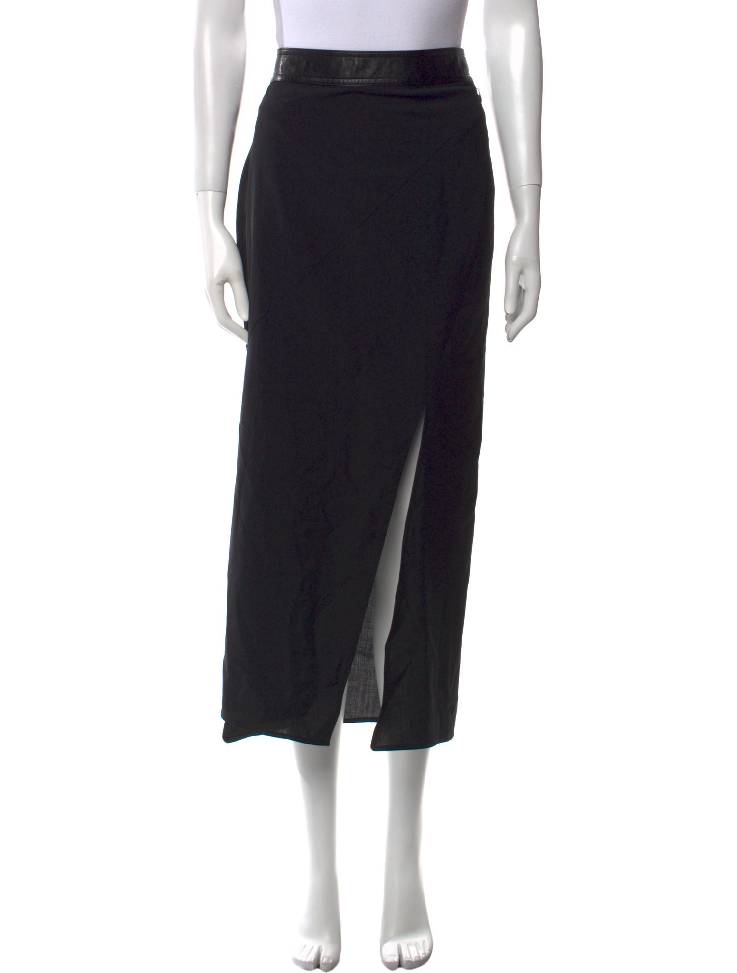 Helmut Lang Cutout Accent Midi Length Skirt