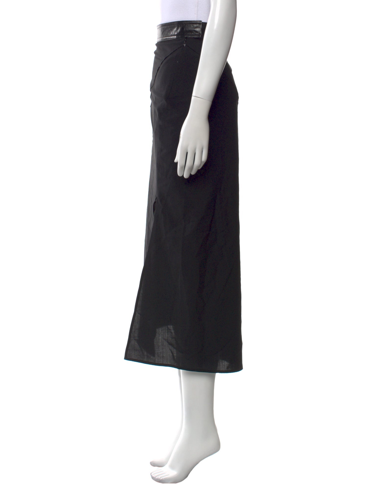 Helmut Lang Cutout Accent Midi Length Skirt