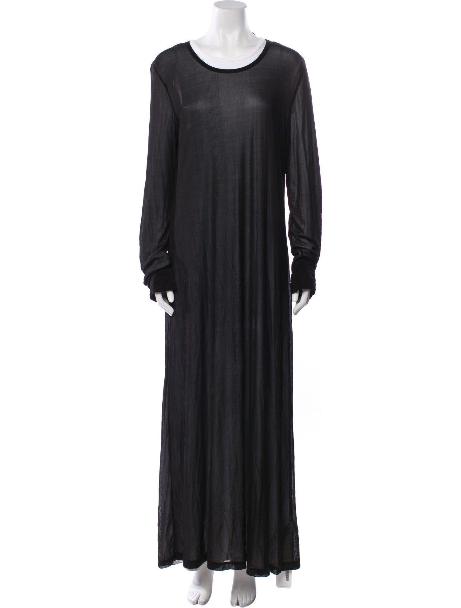 Helmut Lang Scoop Neck Long Dress