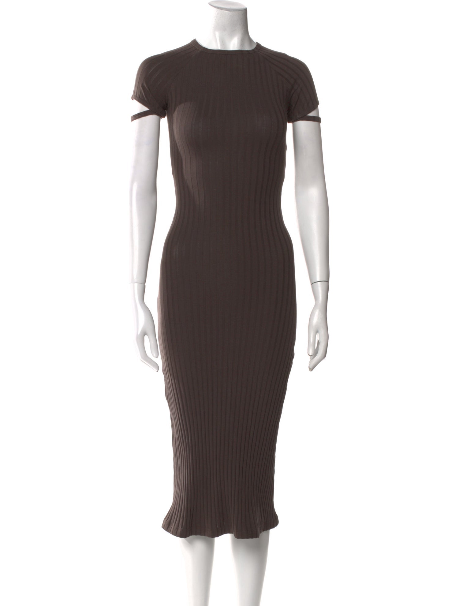 Helmut Lang Crew Neck Midi Length Dress