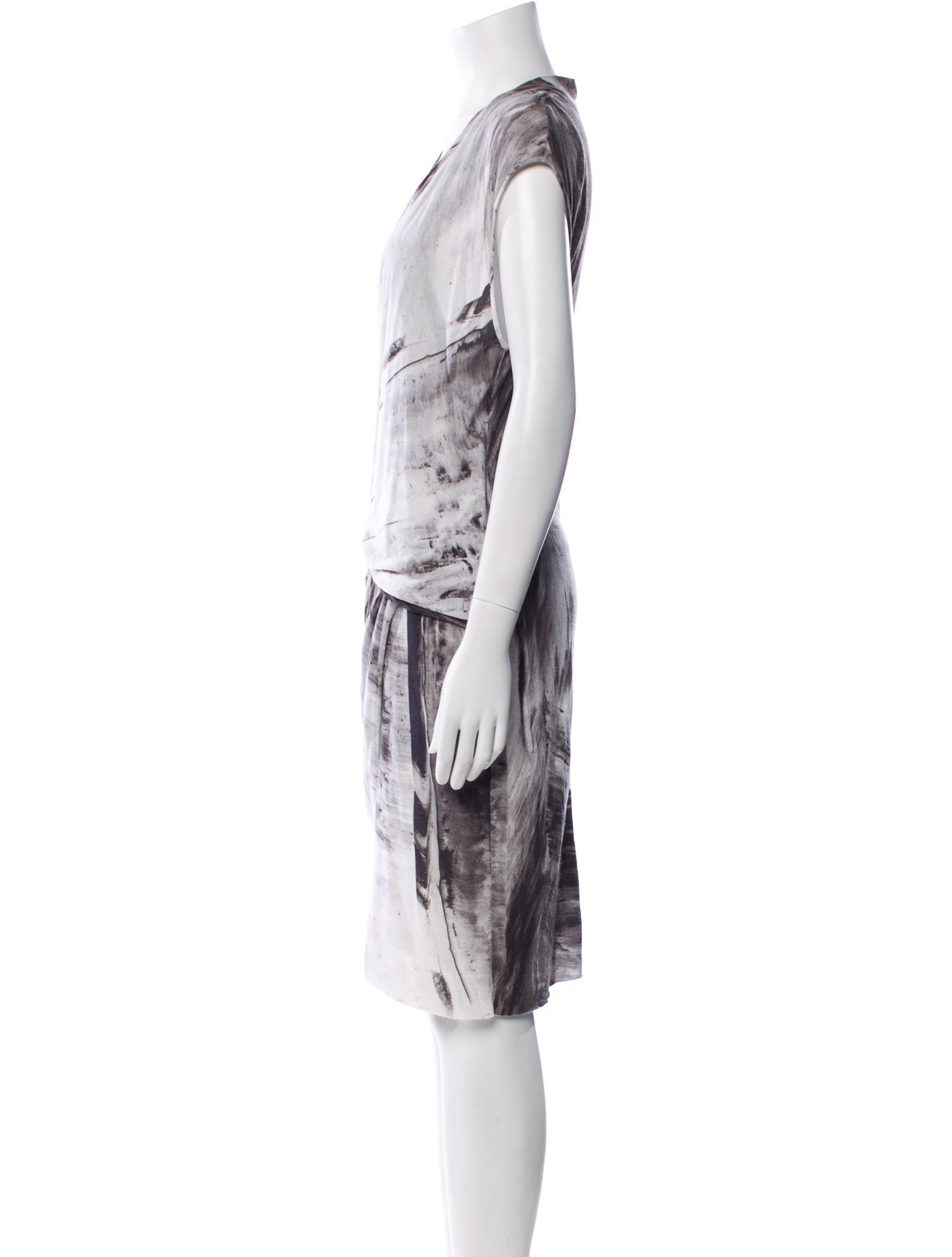 Helmut Lang Tie-Dye Print Knee-Length Dress