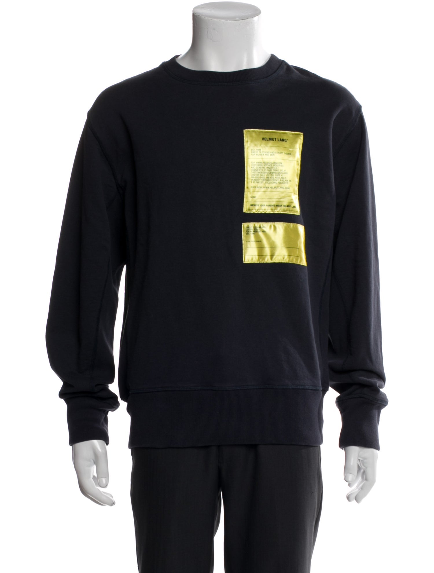 Helmut Lang Graphic Print Crew Neck Sweatshirt