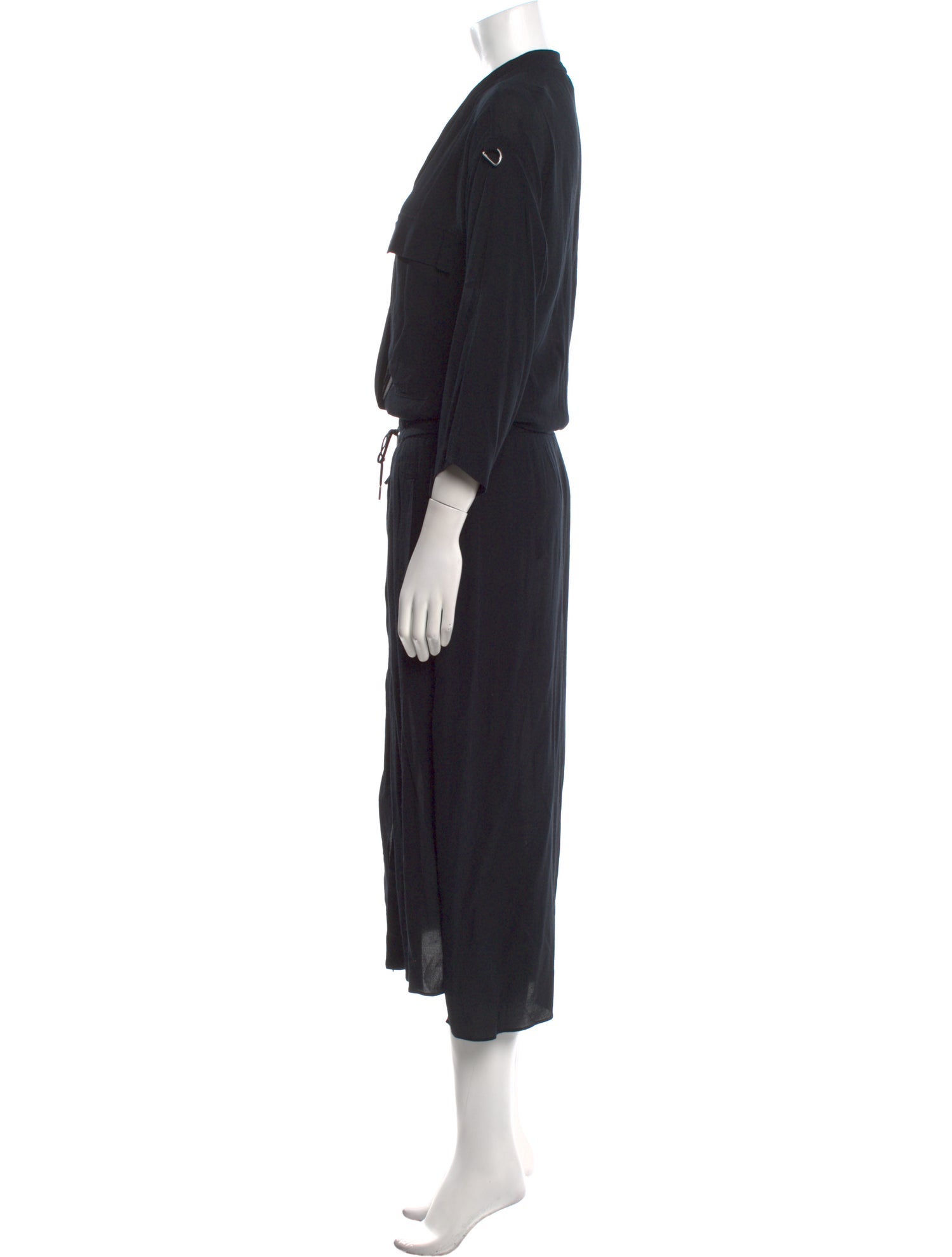 Helmut Lang V-Neck Long Dress