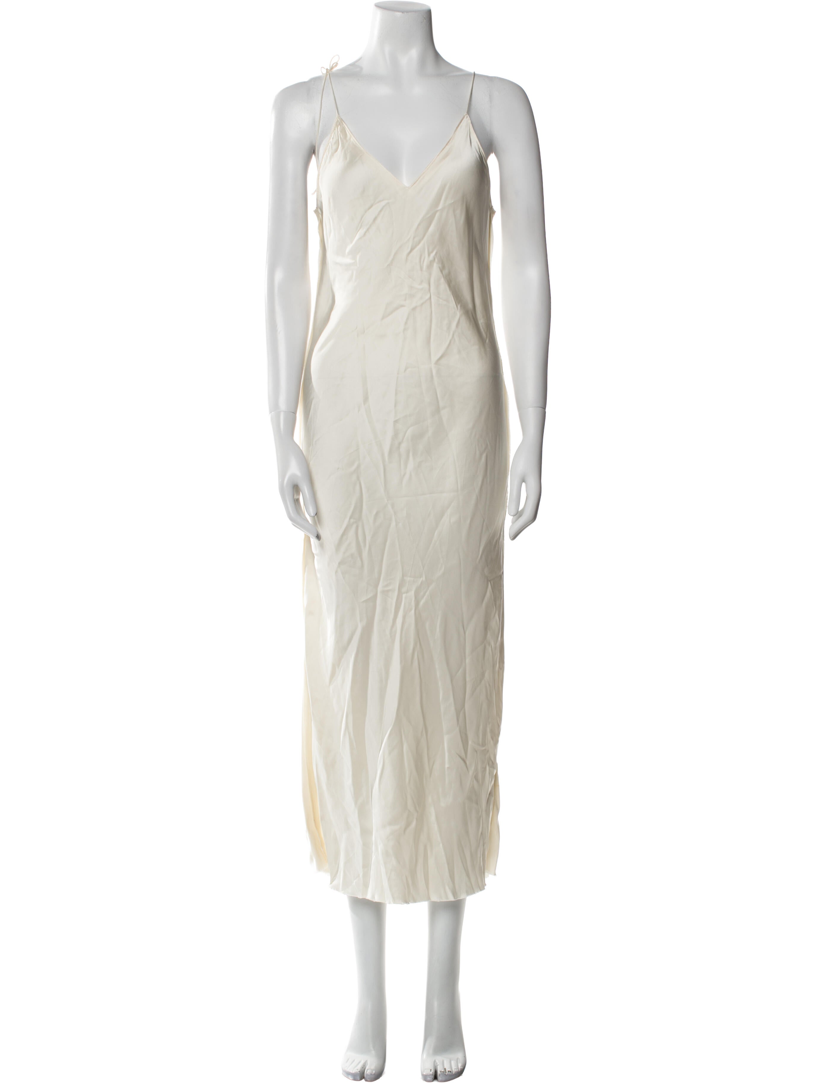 Helmut Lang V-Neck Long Dress