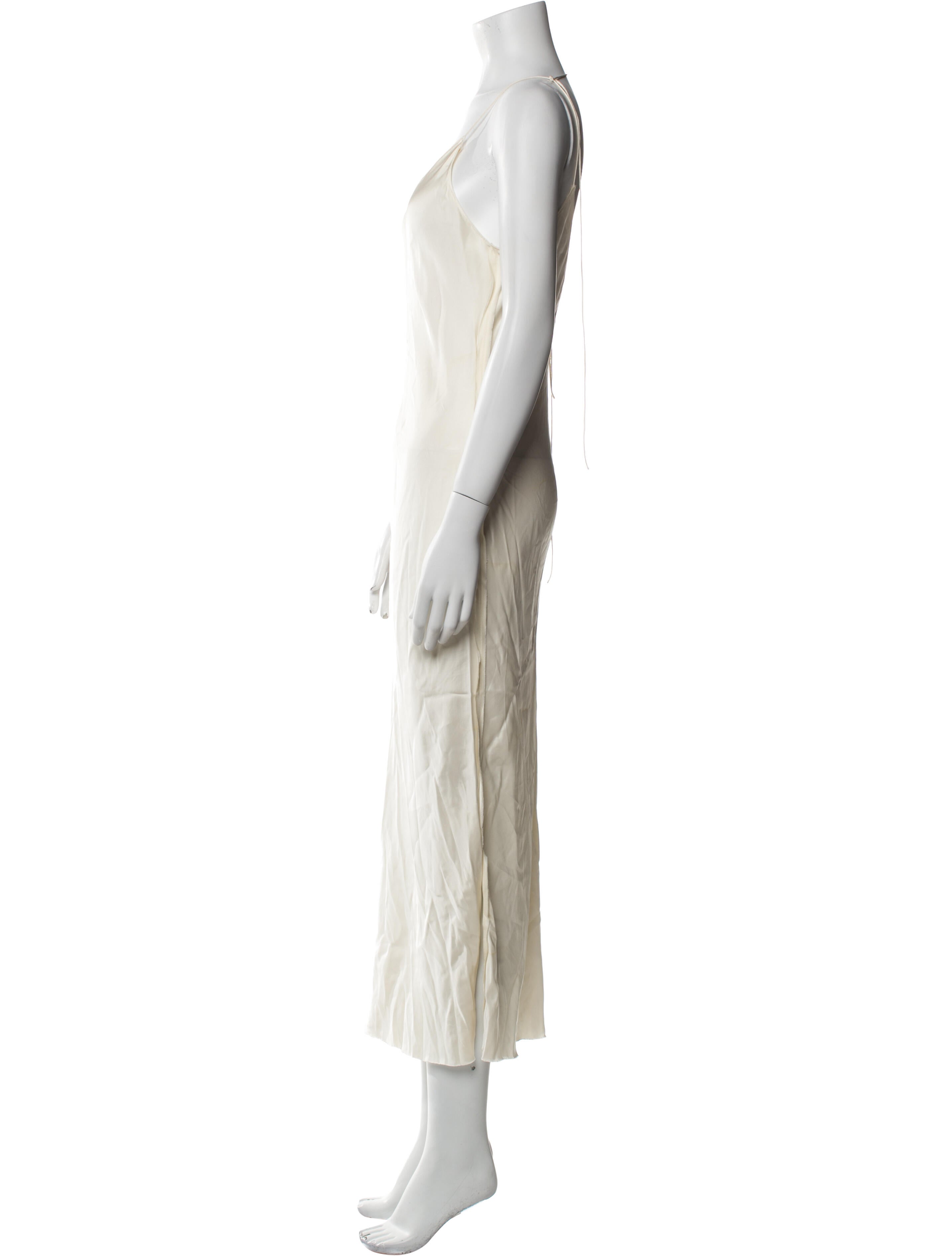 Helmut Lang V-Neck Long Dress