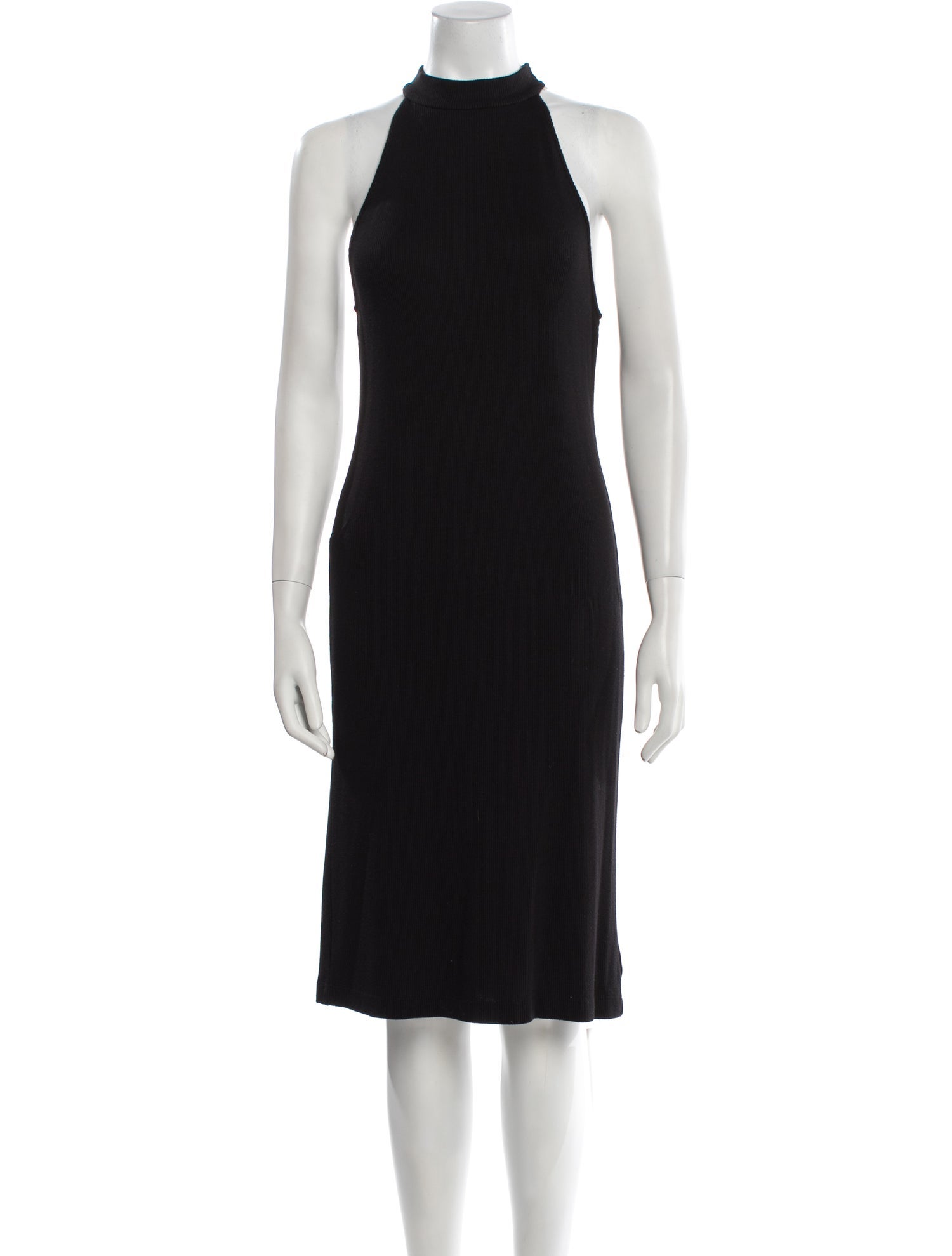 Helmut Lang Mock Neck Midi Length Dress