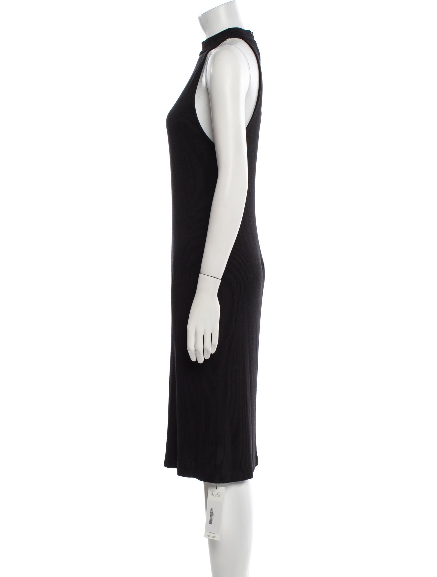 Helmut Lang Mock Neck Midi Length Dress