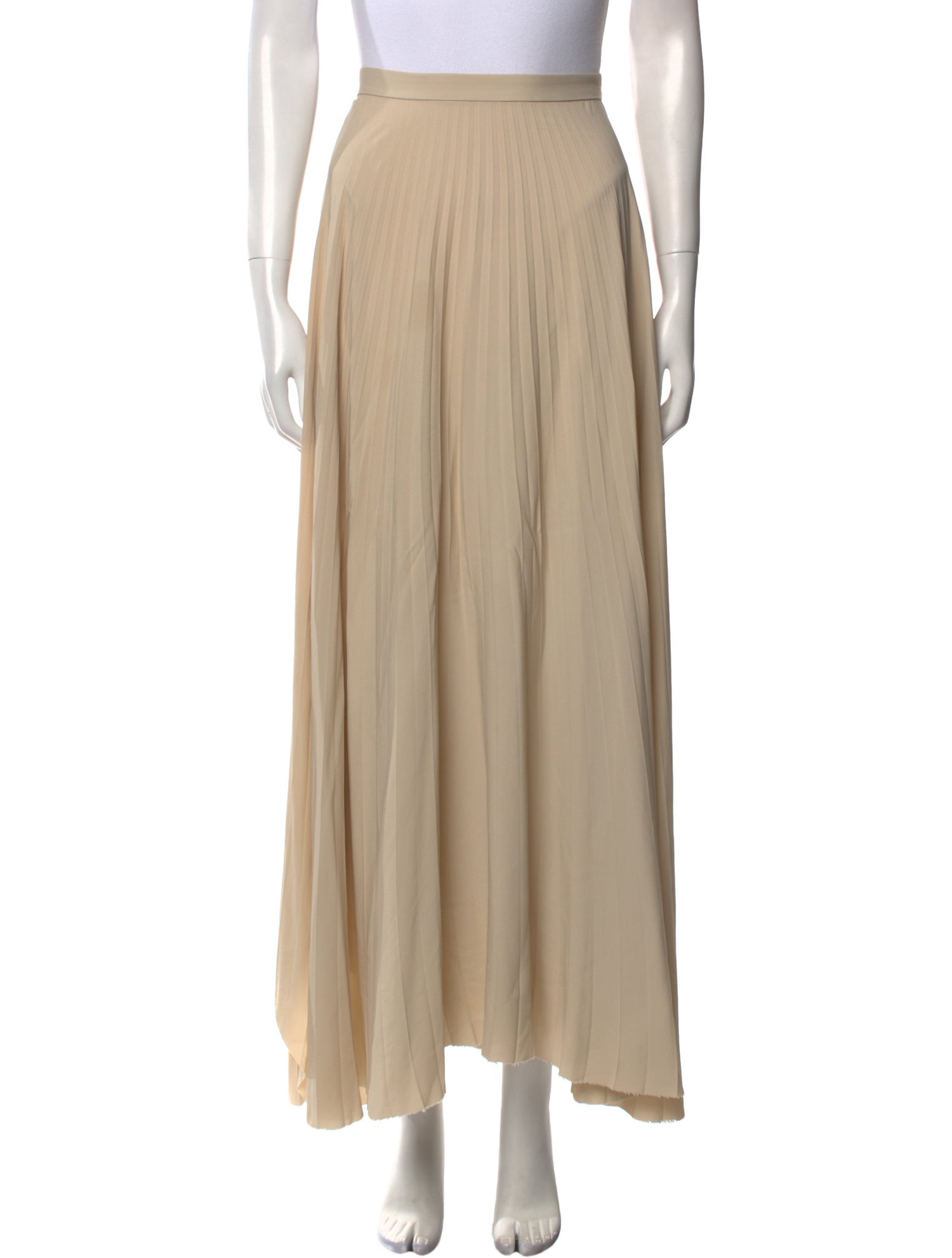 Helmut Lang Pleated Accents Long Skirt