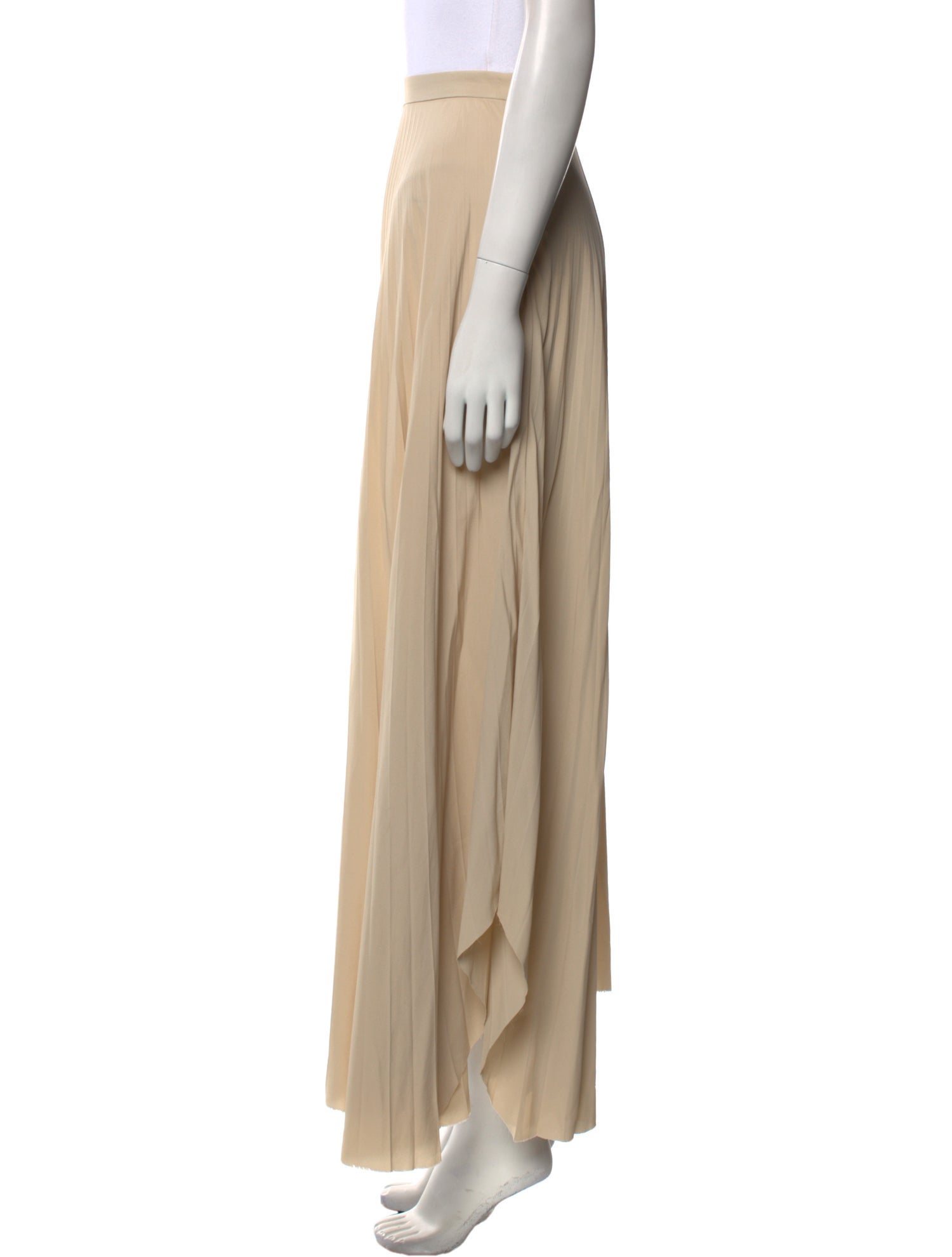Helmut Lang Pleated Accents Long Skirt