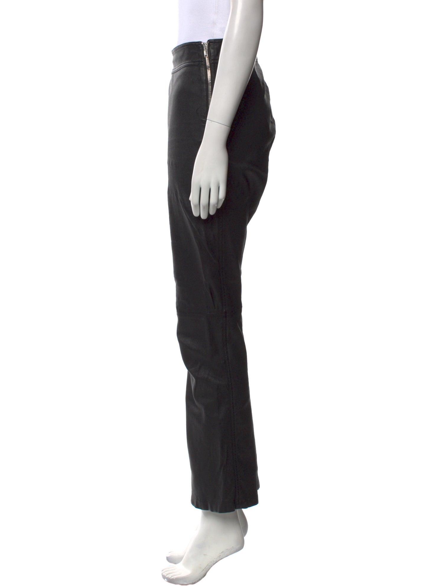 Helmut Lang Leather Wide Leg Pants