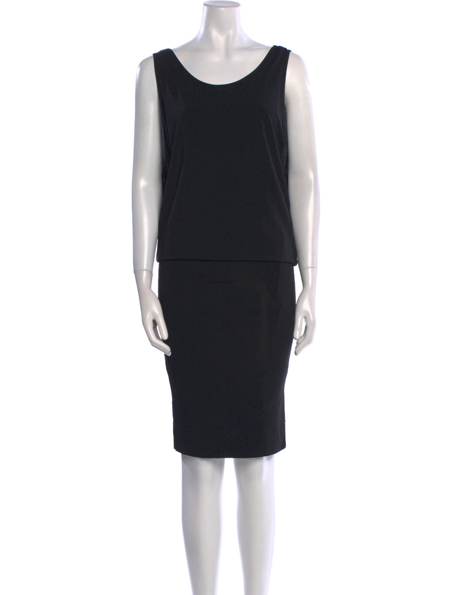 Helmut Lang Scoop Neck Midi Length Dress