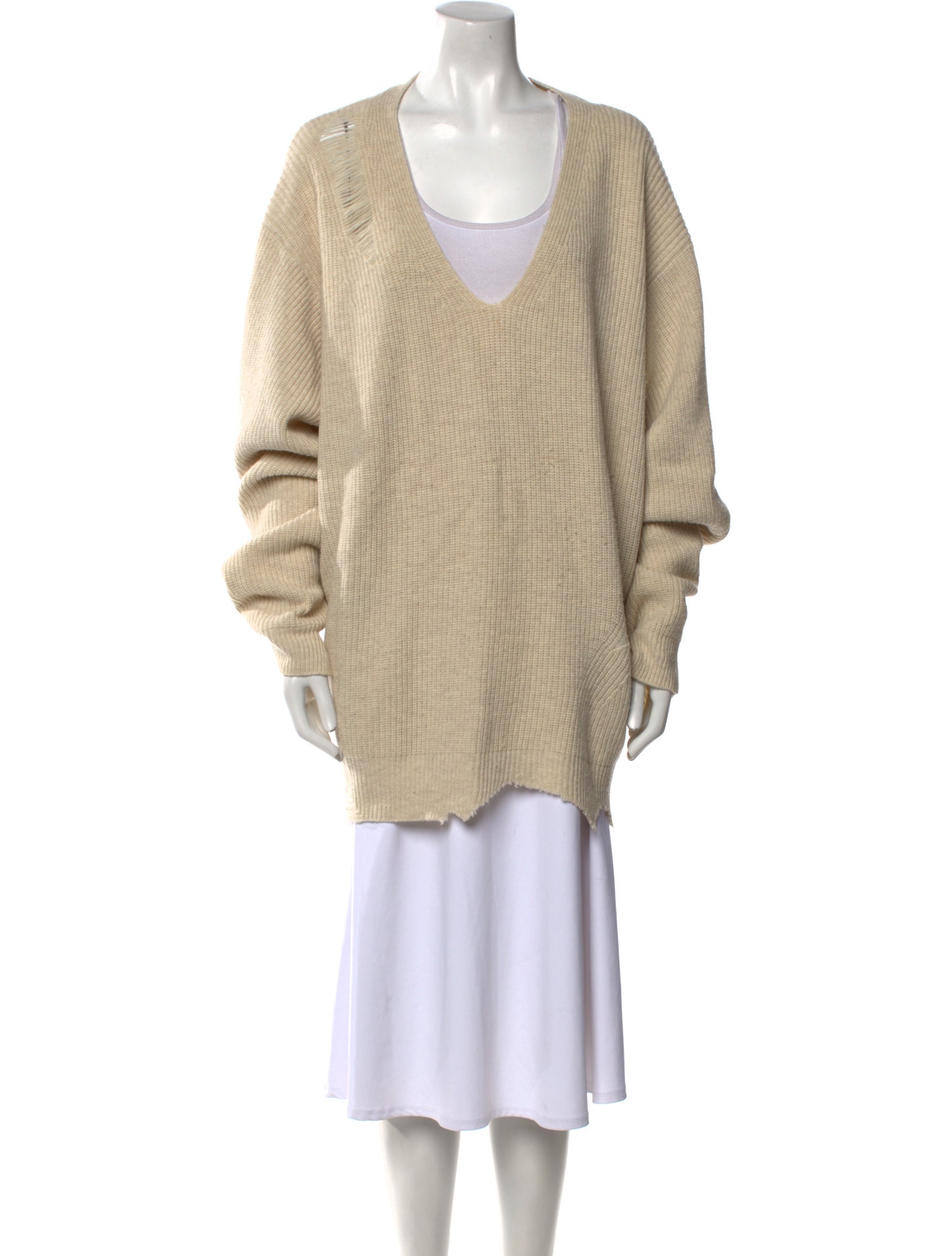 Helmut Lang Wool V-Neck Sweater