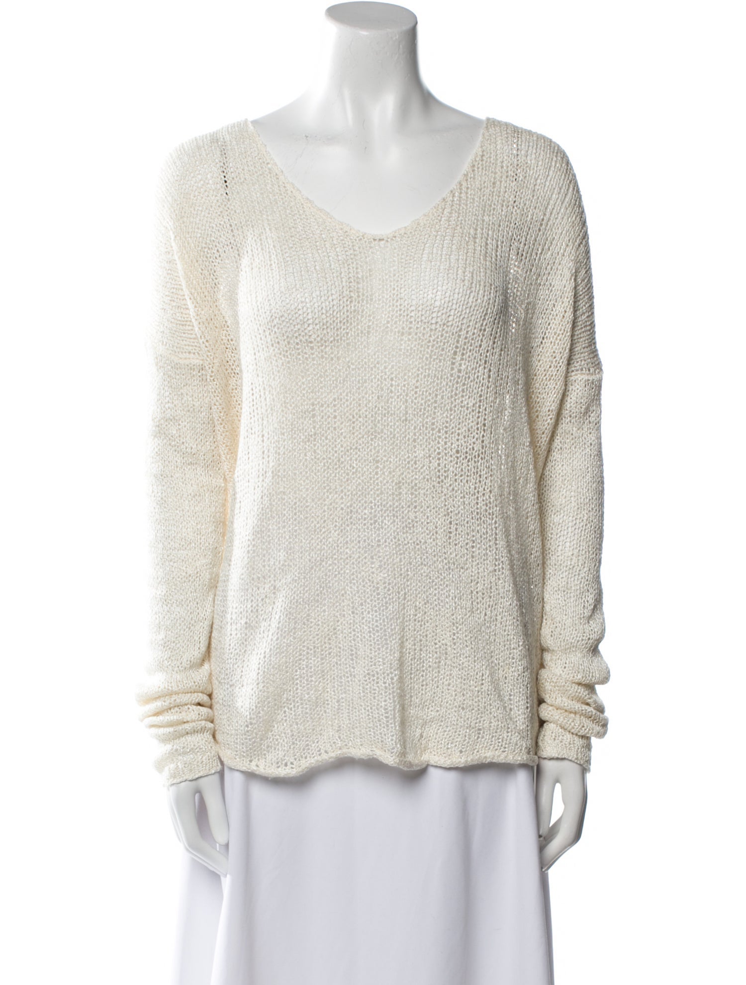 Helmut Lang Silk Scoop Neck Sweater