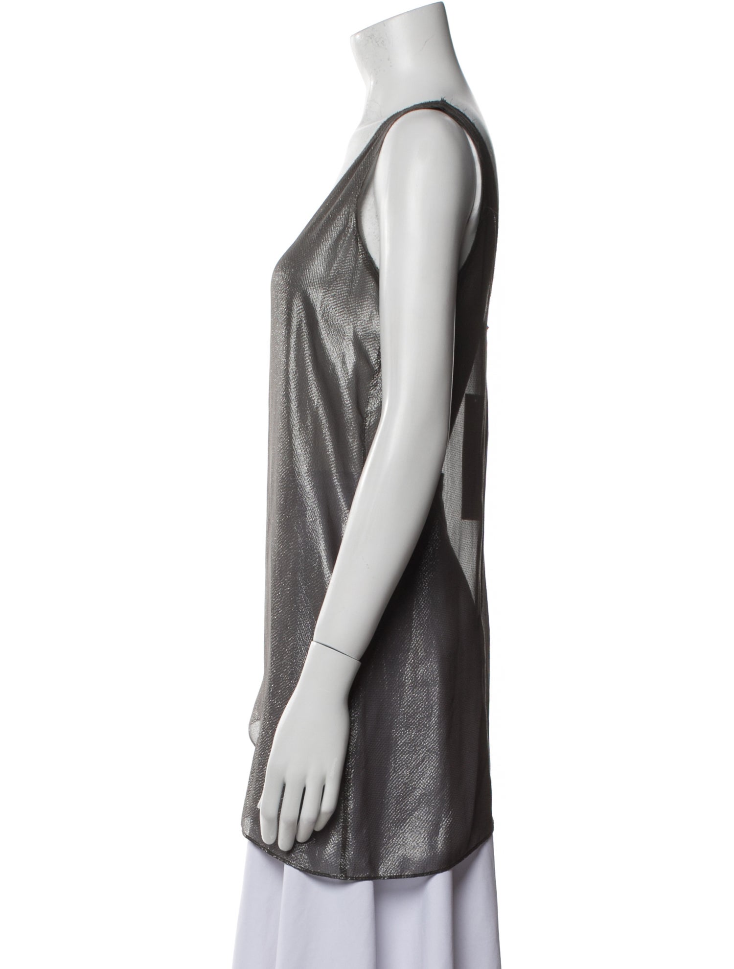 Helmut Lang Scoop Neck Sleeveless Top