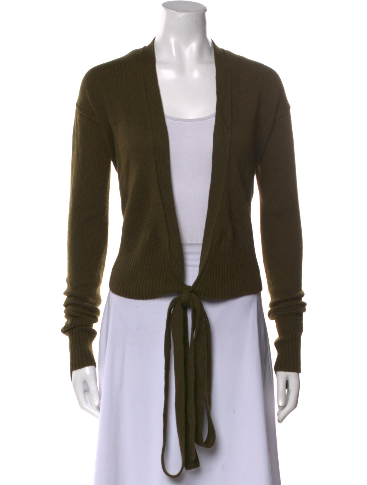 Helmut Lang Cashmere Plunge Neckline Sweater