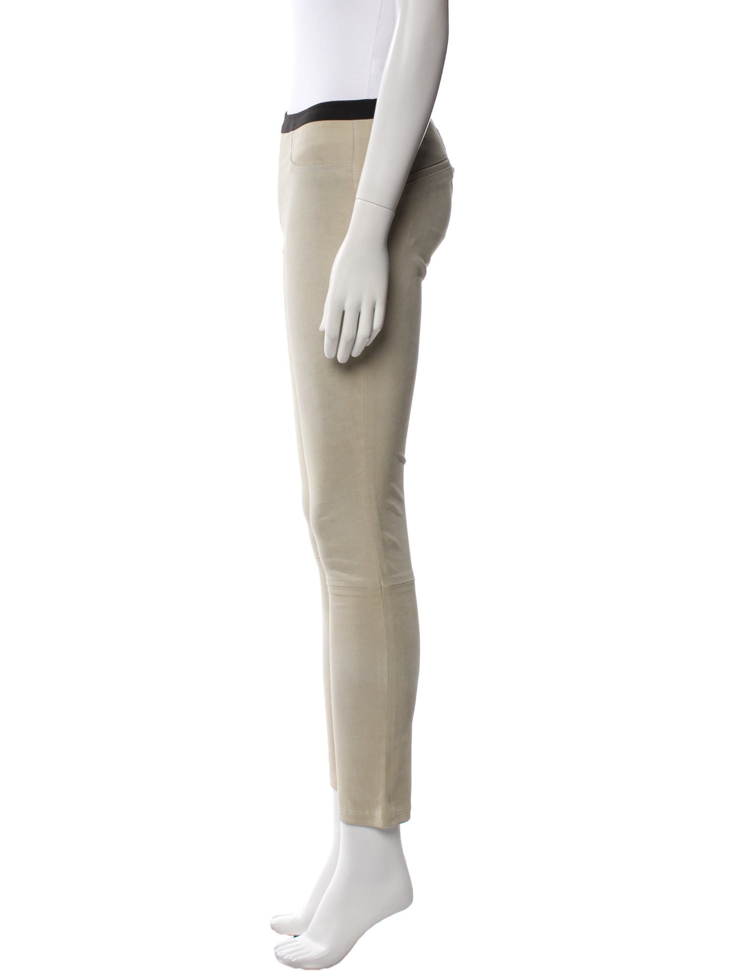 Helmut Lang Lamb Leather Skinny Leg Pants