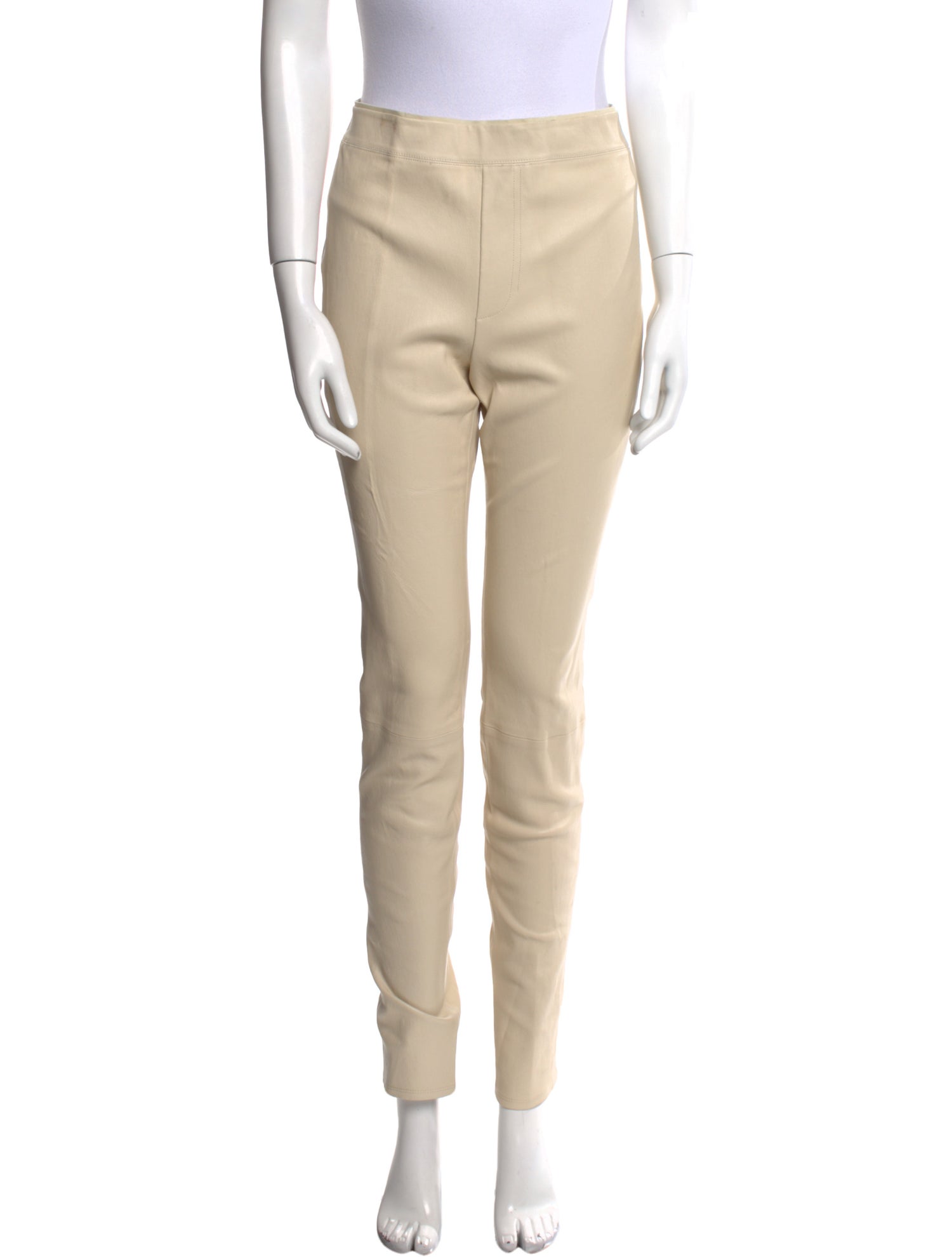 Helmut Lang Lamb Leather Skinny Leg Pants