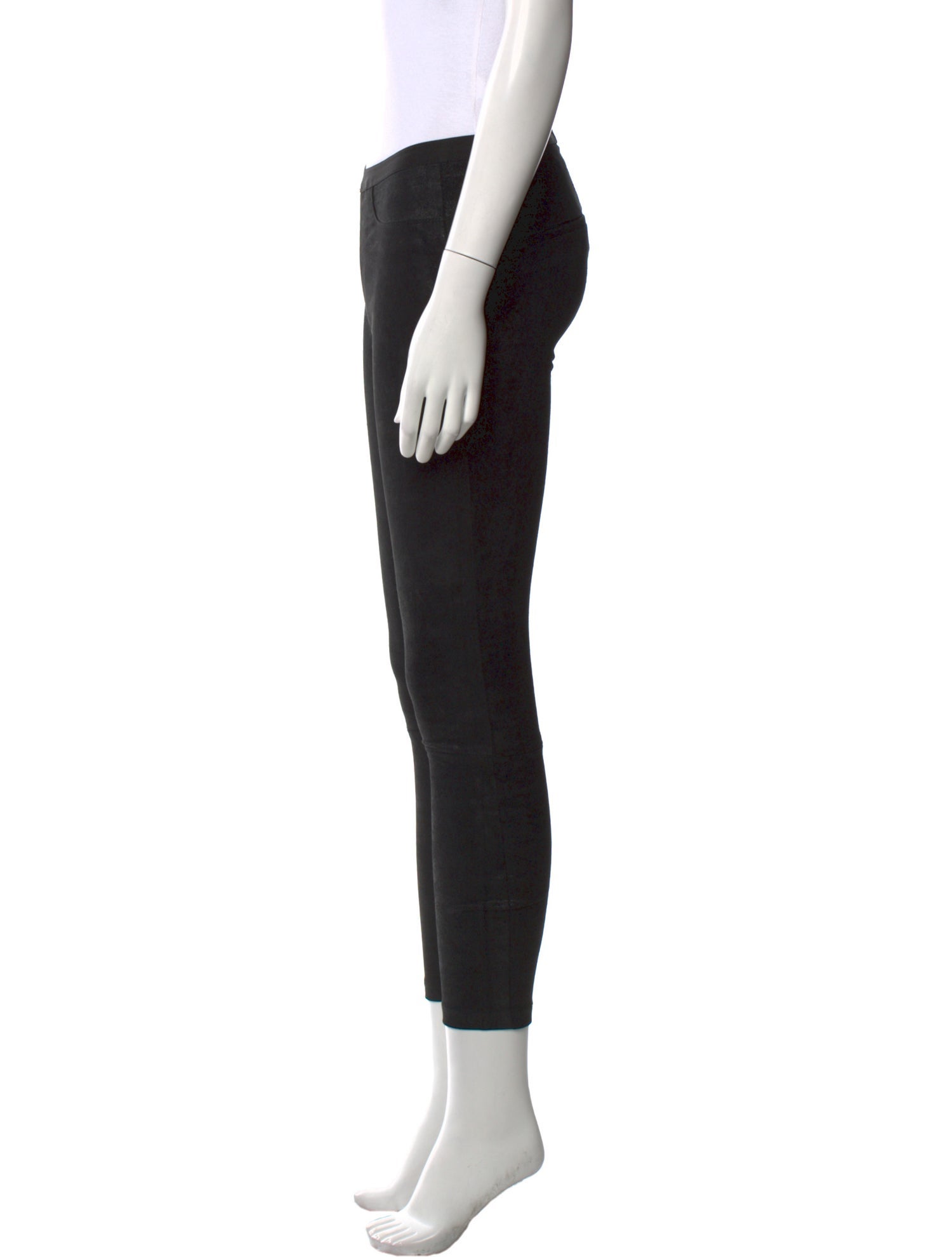Helmut Lang Lamb Leather Skinny Leg Pants