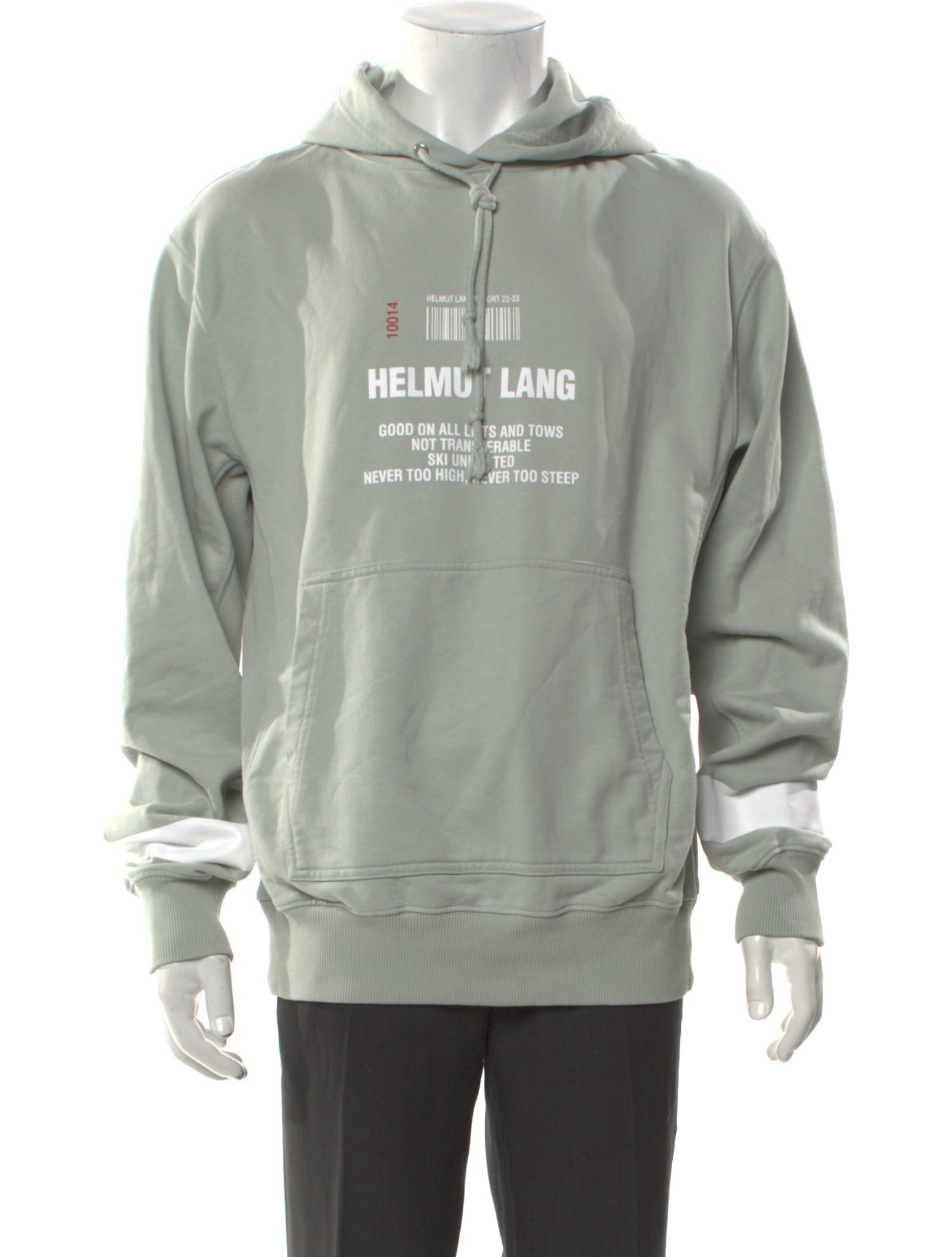 Helmut Lang Graphic Print Crew Neck Hoodie
