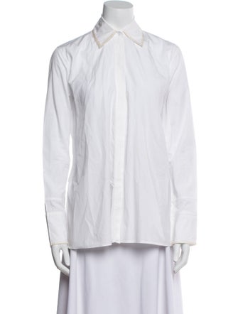 Helmut Lang Long Sleeve Button-Up Top