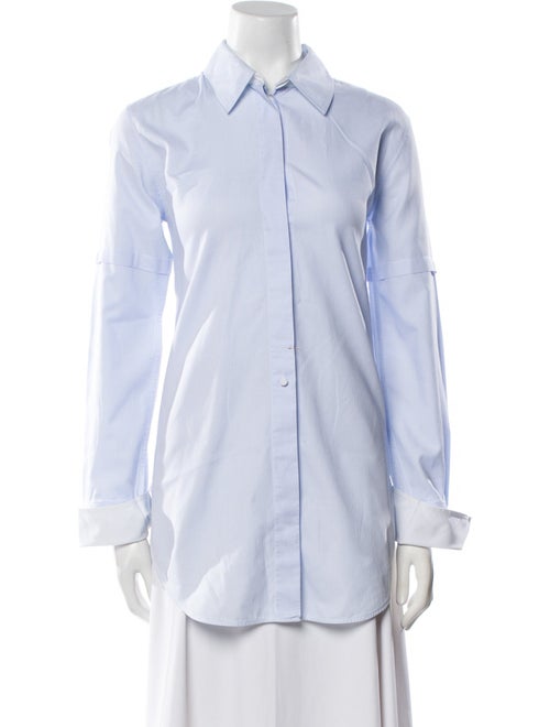 Helmut Lang Striped Long Sleeve Button-Up Top