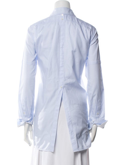 Helmut Lang Striped Long Sleeve Button-Up Top