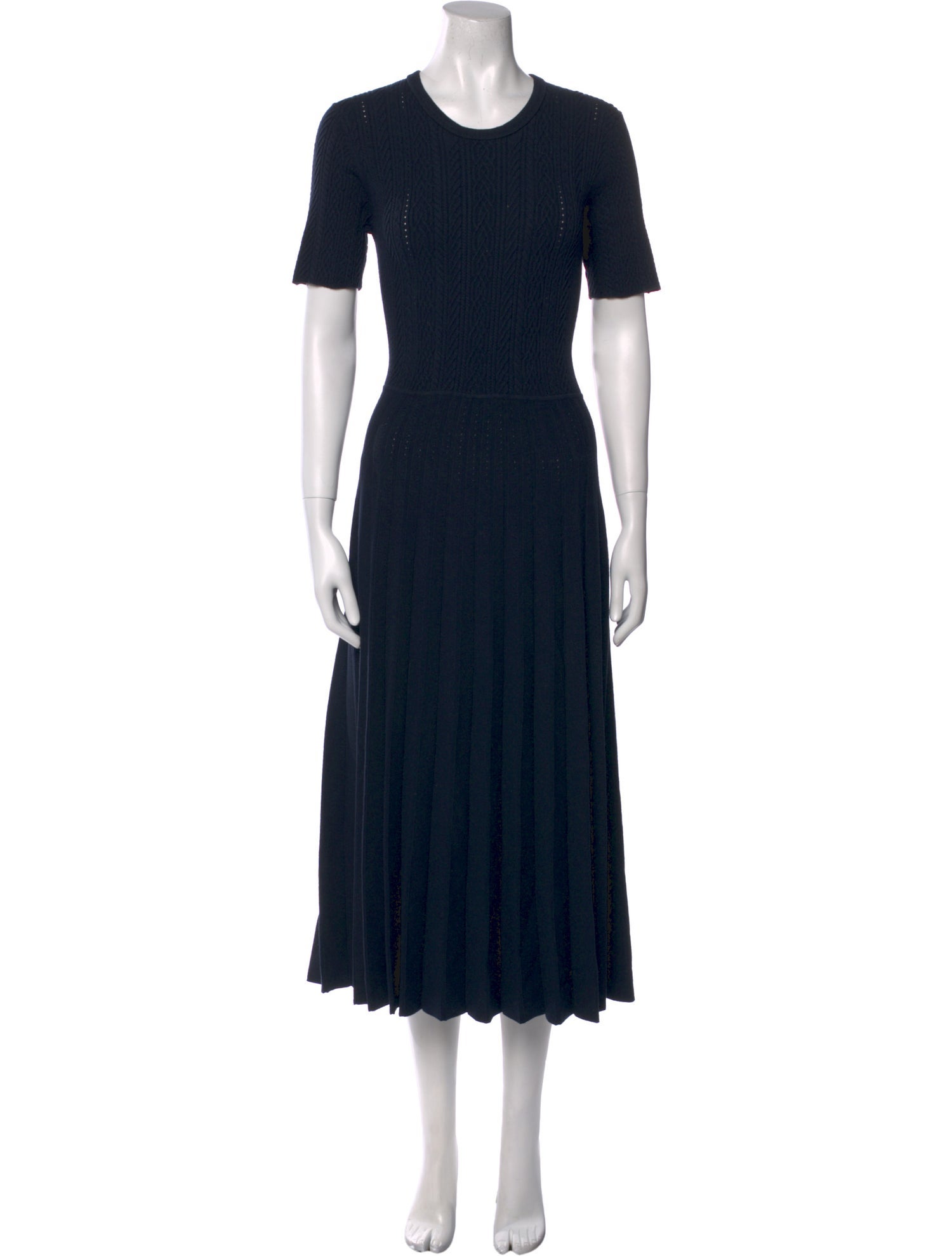 Helmut Lang Crew Neck Midi Length Dress