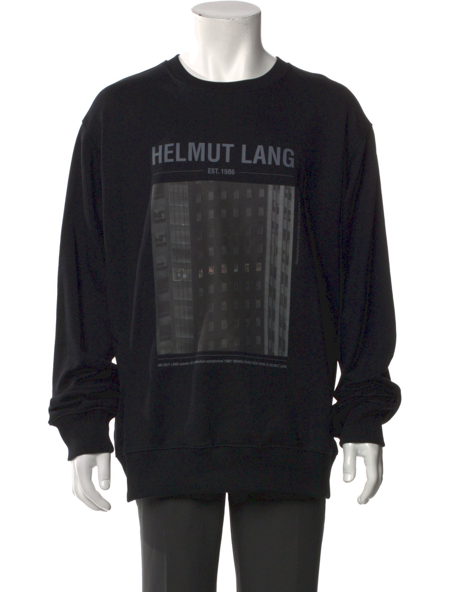 Helmut Lang Graphic Print Crew Neck Pullover