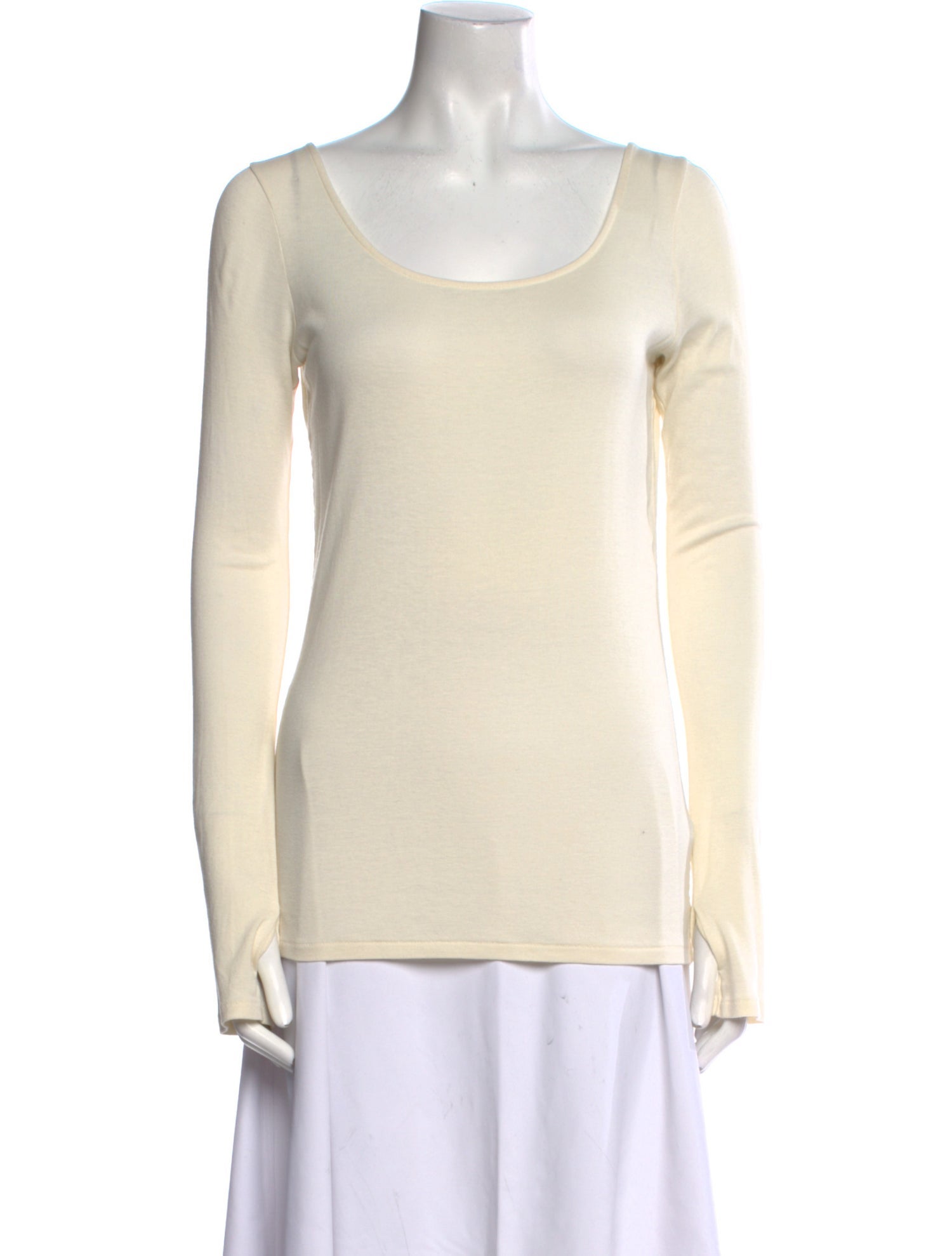 Helmut Lang Scoop Neck Long Sleeve Top