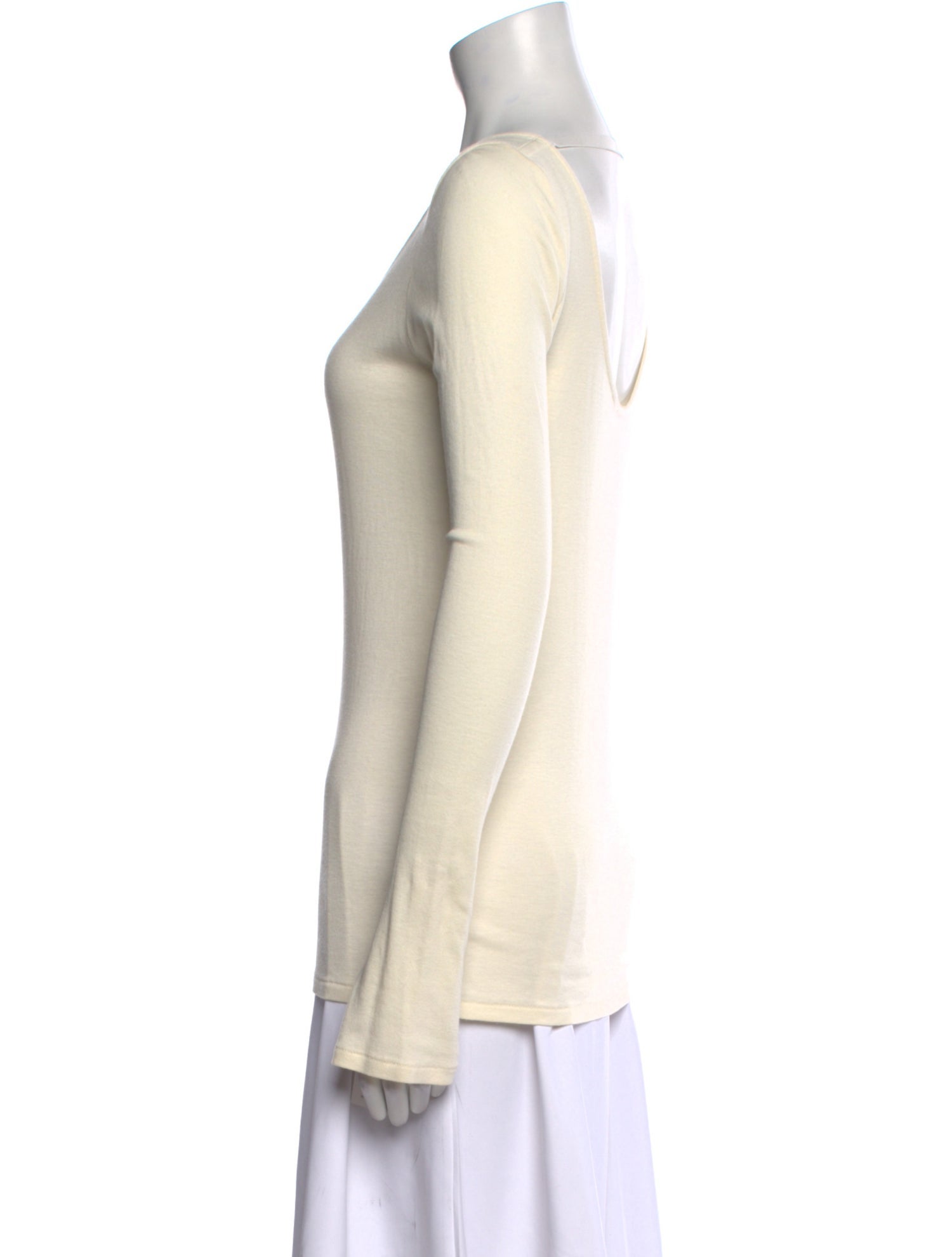 Helmut Lang Scoop Neck Long Sleeve Top