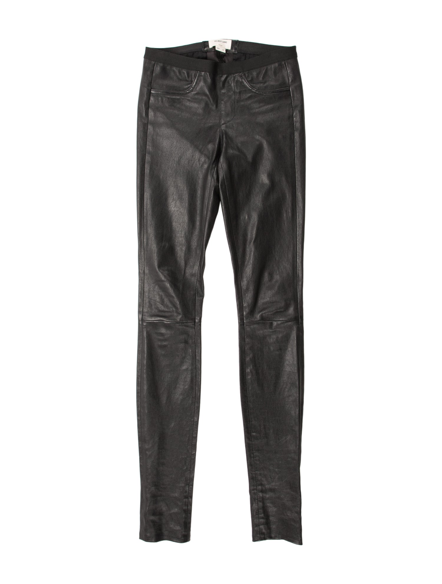 Helmut Lang Lamb Leather Skinny Leg Pants