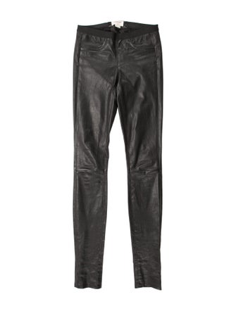 Helmut Lang Lamb Leather Skinny Leg Pants
