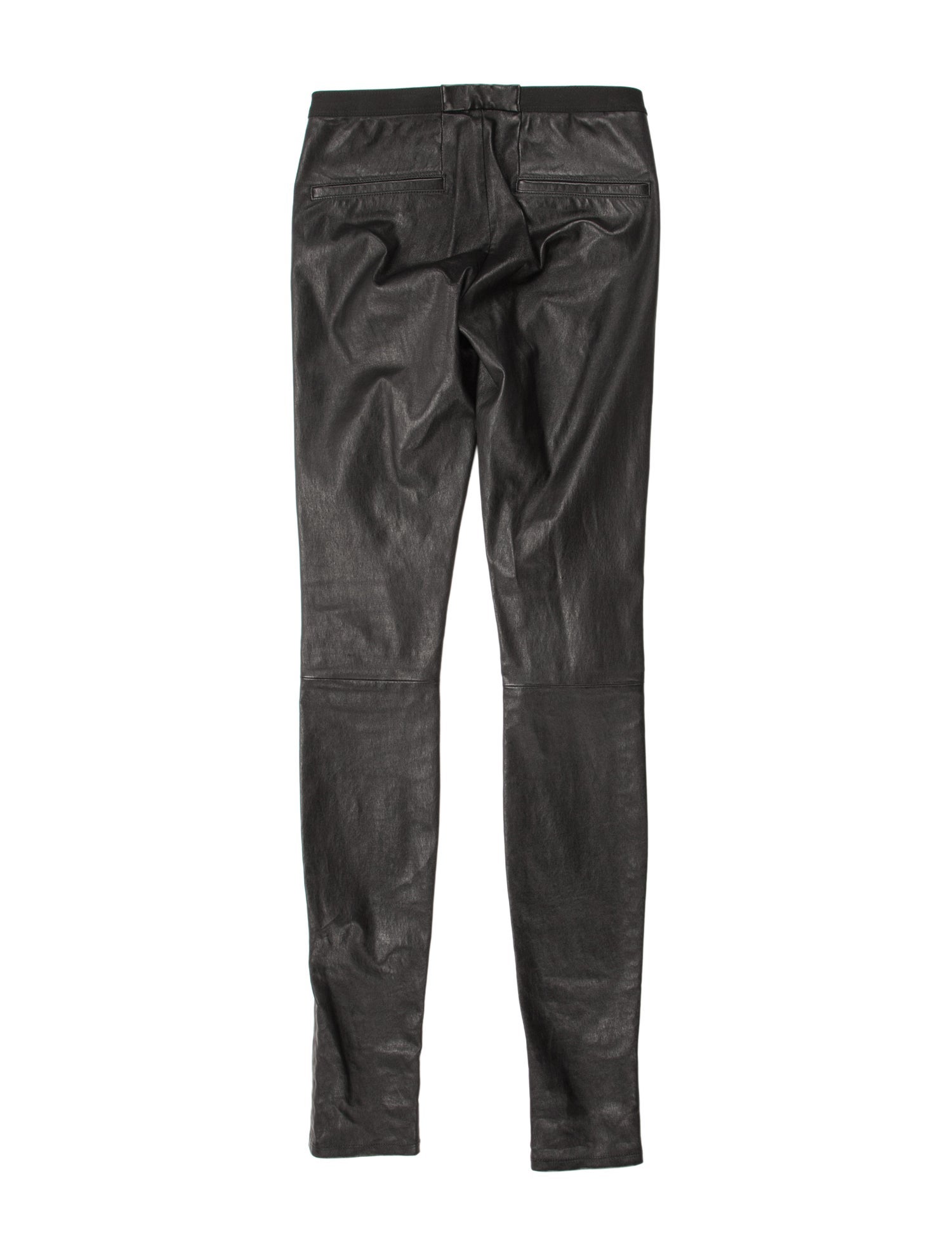 Helmut Lang Lamb Leather Skinny Leg Pants